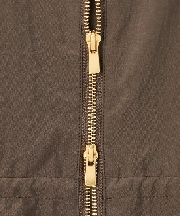 23区 【R(アール)】ナイロンライトワッシャー ペプラム ブルゾン ダークブラウン系