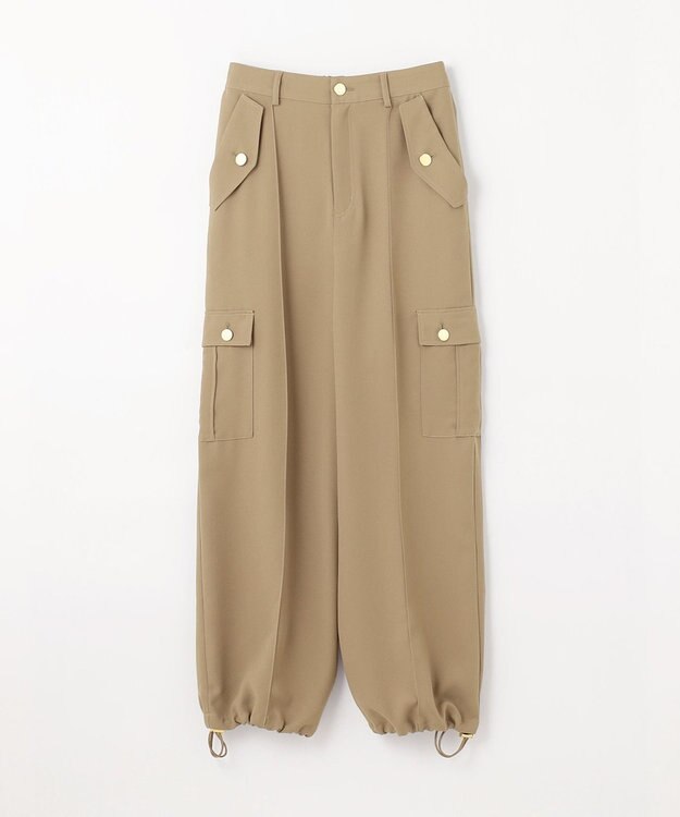 GRACE CONTINENTAL バックサテンカーゴパンツ カーキ