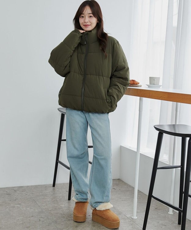 WEGO 【ユニセックス着用ITEM】パデッドブルゾン カーキ