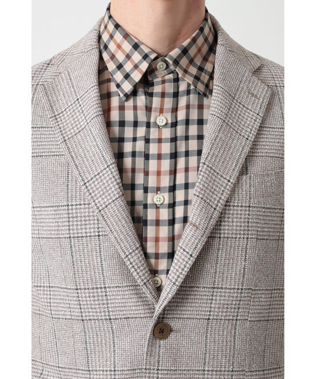 DAKS マイクロブークレーチェックジャケット ライトグレー