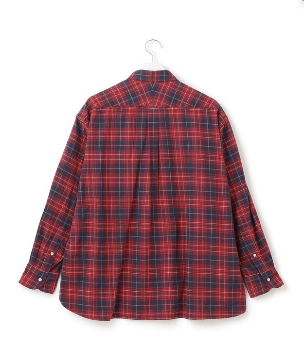 J.PRESS YORK STREET 【UNISEX】フランネル レギュラーカラーシャツ レッド系3