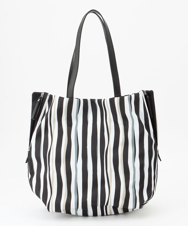 Y'SACCS 【ムック本掲載】ドローイングストライプ　トートバッグ ブラック