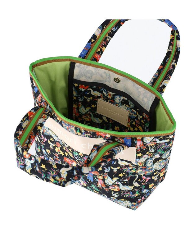 tsumori chisato CARRY 森のどうぶつたち ハンドバッグ 小サイズ ブラック