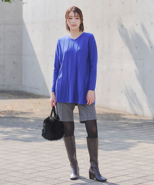 Tiaclasse フェイクファー巾着バック ブラック