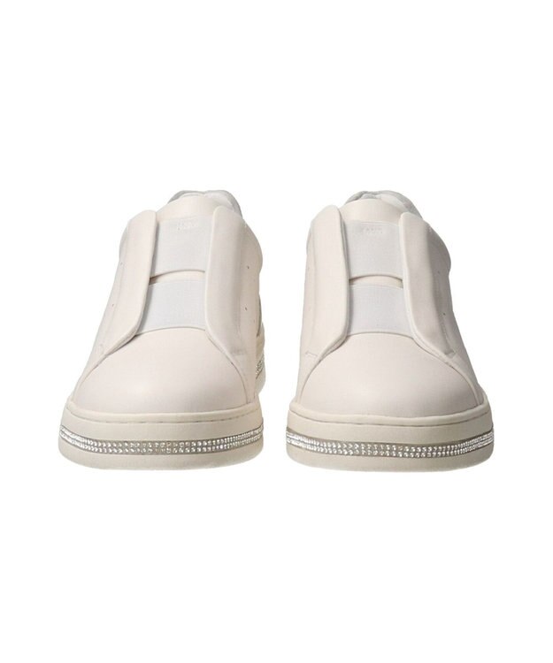 Bridget Birkin 【PARADIS COULEUR】ラインストーンエラスティックスニーカー オフホワイト