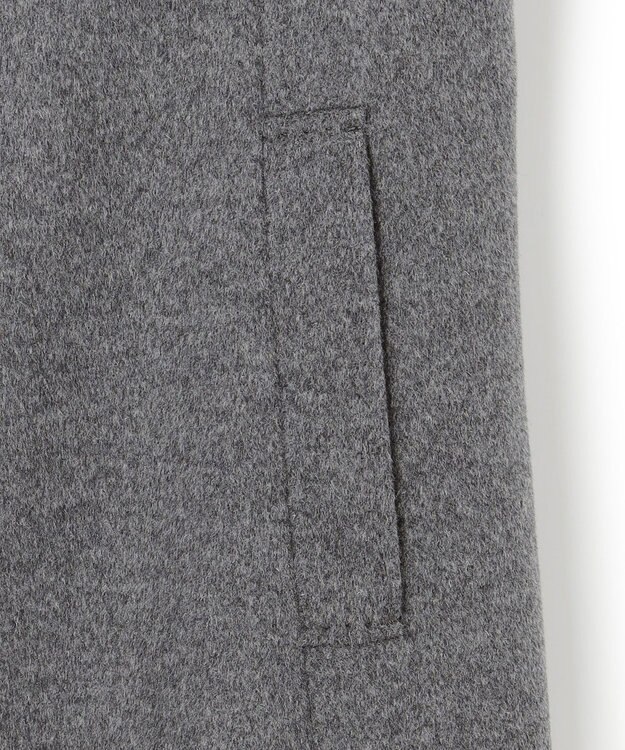 23区 L ウールカシミヤビーバー スタンドカラー  コート グレー系