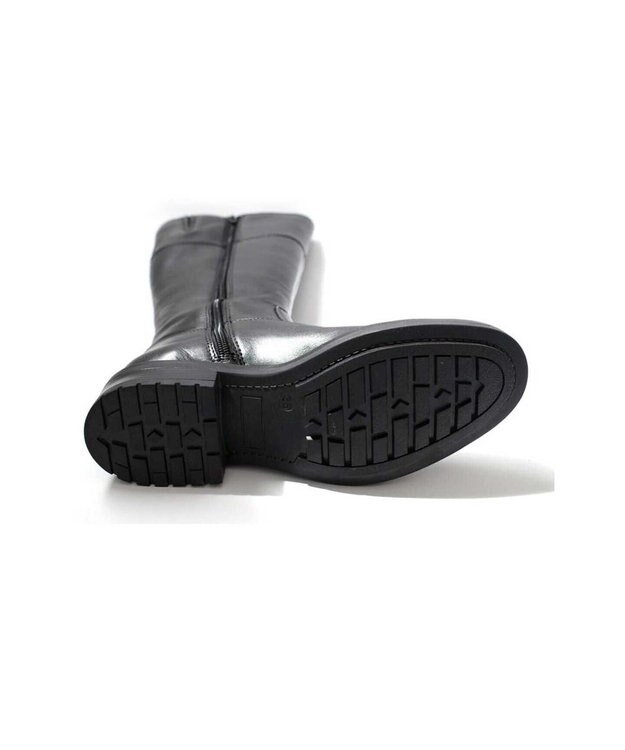 Pointer 本革ベーシック 裏起毛 ロングブーツ ブラック