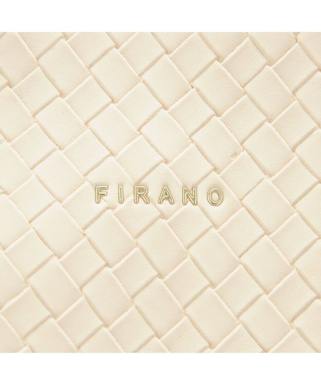 MioFIRANO カジュアルシックバスケットウィーブハンドバッグ 2WAY パスケース付き　FIRANO フィラノ IVORY