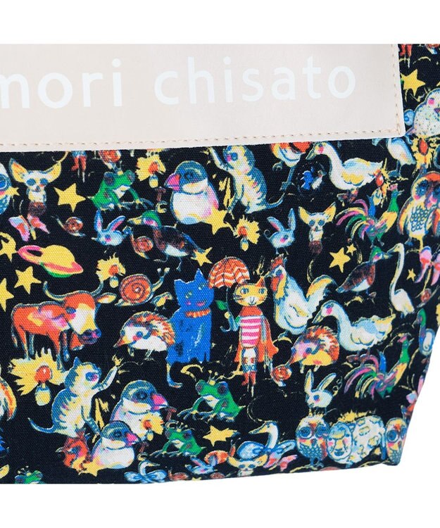 tsumori chisato CARRY 森のどうぶつたち ハンドバッグ 小サイズ ブラック