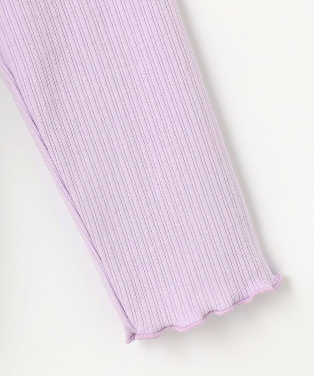 ANY KIDS ドッキング花柄カットソー ラベンダー