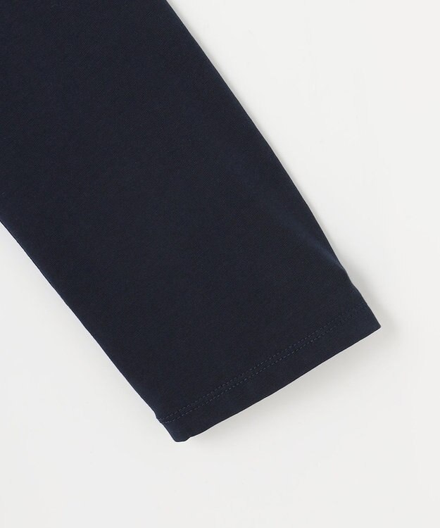 組曲 フリルシャツコンビ ロングTシャツ ネイビー系