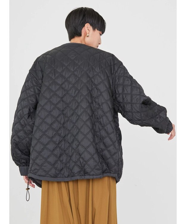 AMERICAN HOLIC キルポカリバーシブルキルティングミディコート Black