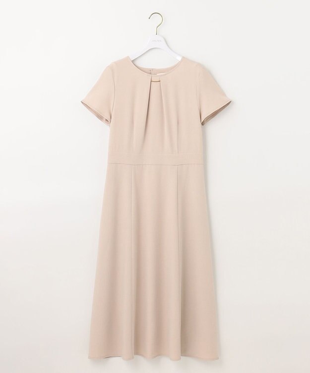 ANY SIS 【WEB・一部店舗限定】リネンライクポリエステル ワンピース ライトベージュ