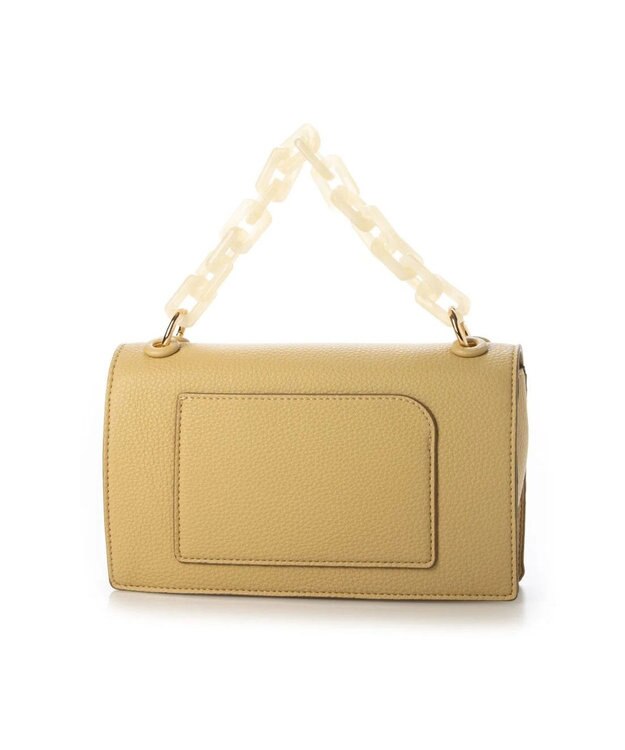 UNBILLION kakatoo プラチェーンハンドルスクエアショルダー イエロー