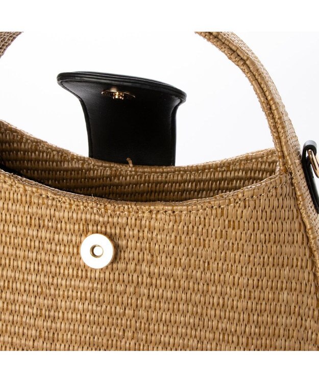 UNBILLION カシュカシュ cachecache /　ポリプロピレン2wayホーボーバッグ ベージュ