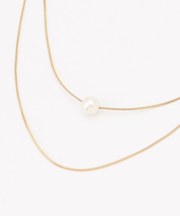 ANY ２連パールネックレス ライトゴールド