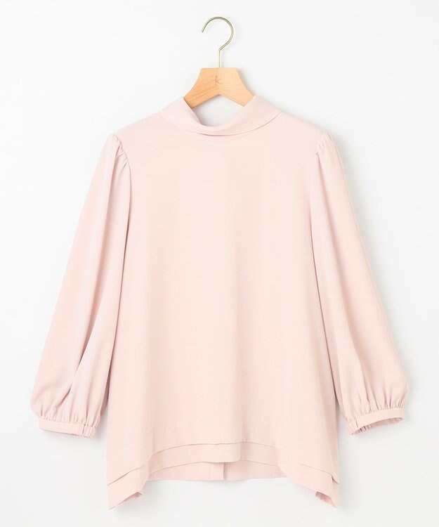 組曲 L 【KUMIKYOKU NAVY】ジョーゼットシフォン2WAY ボウタイブラウス ベージュ系