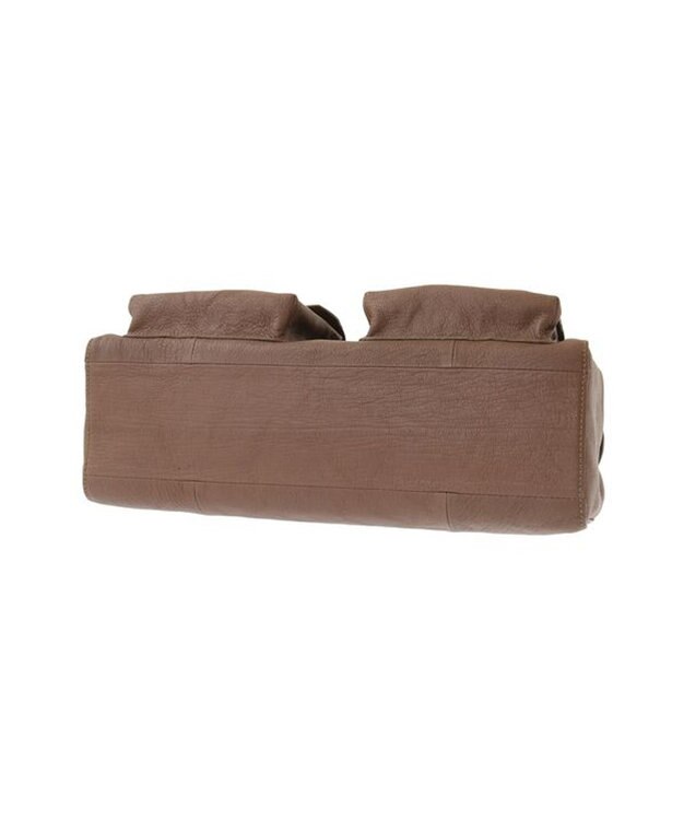 genten ゴートシュリンク かぶせ付トートバッグ グレージュ