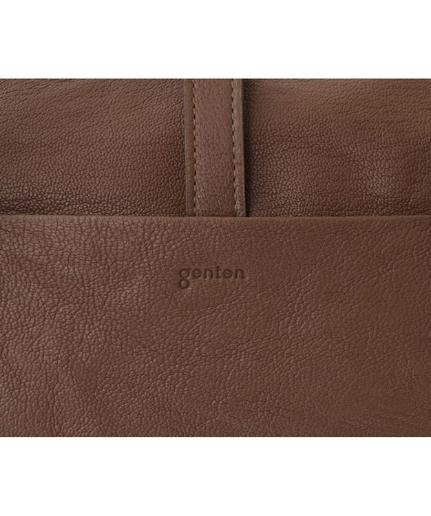 genten ゴートシュリンク かぶせ付トートバッグ グレージュ