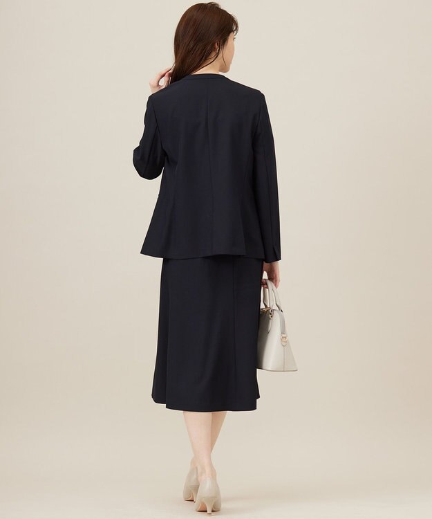 ANY SIS 【UVカット・接触冷感・吸水速乾】スマートビューティストレッチ ノーカラージャケット ネイビー