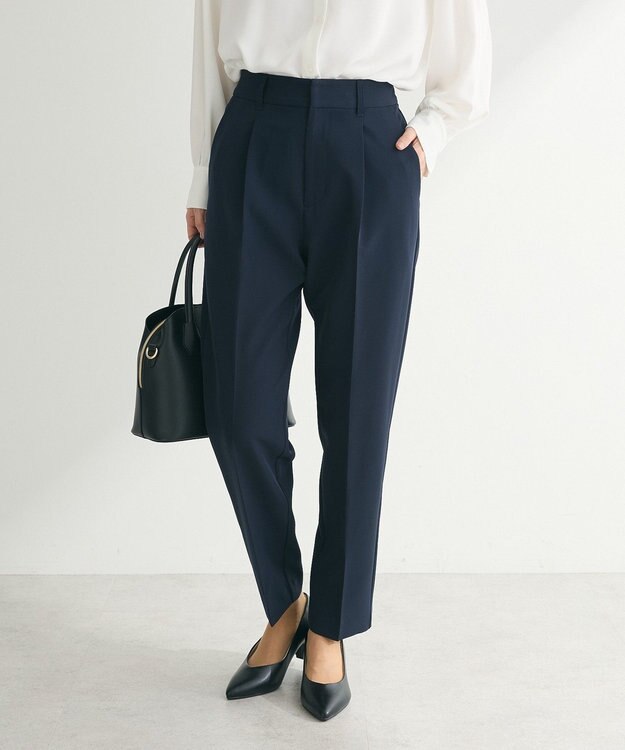 Green Parks ef-de タックテーパードパンツ