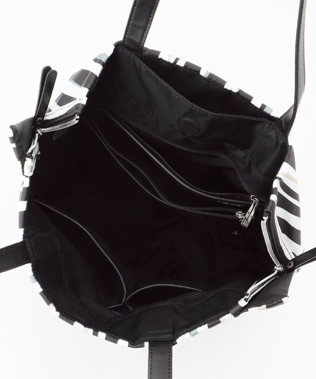 Y'SACCS 【ムック本掲載】ドローイングストライプ　トートバッグ ブラック