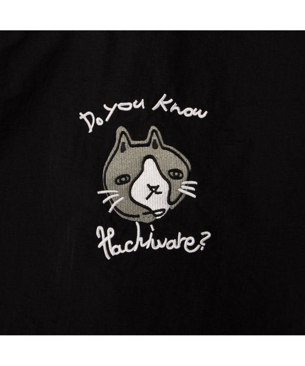 UNBILLION カシュカシュ cachecache / アニマルドローイング刺繍ナイロントート ブラック