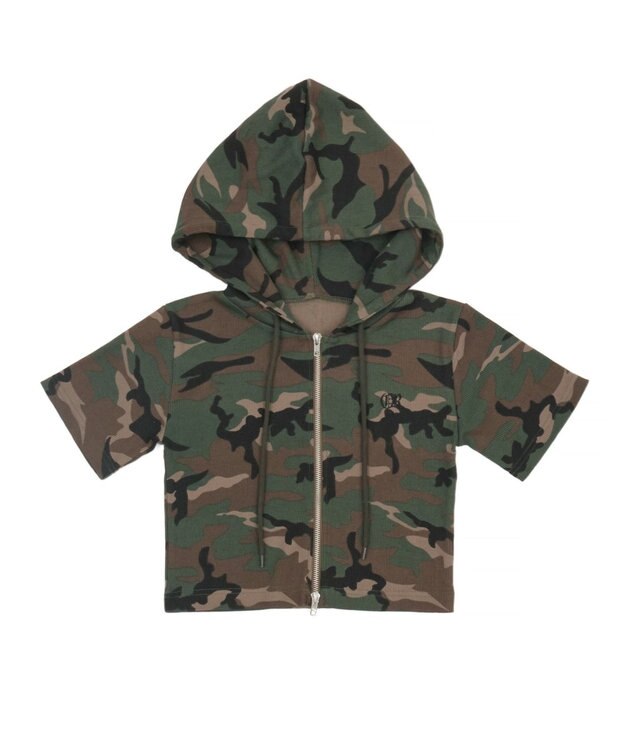 WEGO リブハンソデジップパーカー 柄1