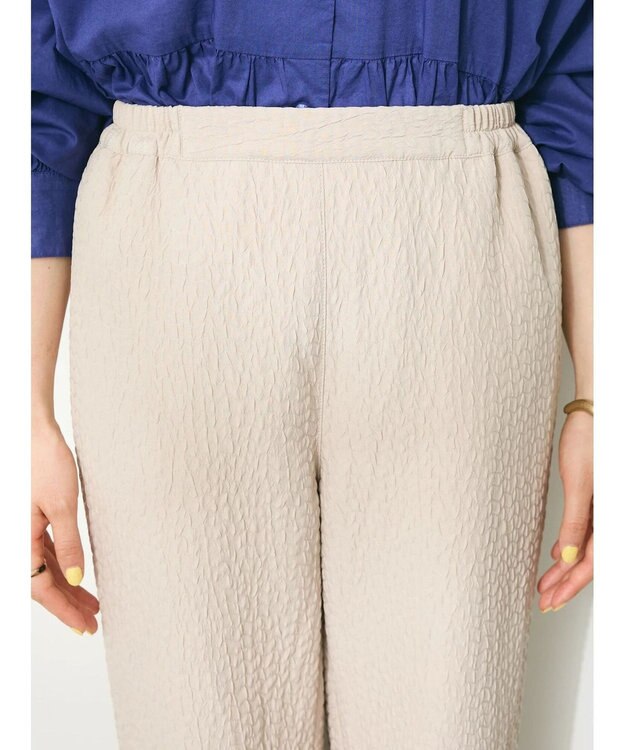 CRAFT STANDARD BOUTIQUE ふくれジャガードパンツ Gray Beige