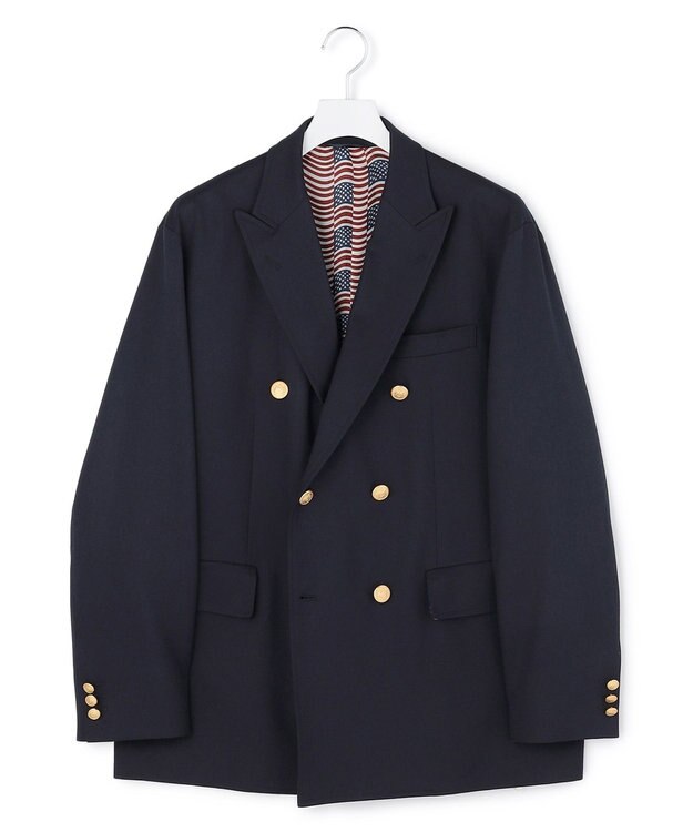 J.PRESS YORK STREET 【UNISEX】ダブルブレザー / 6B / 金釦 / 背抜き ネイビー系