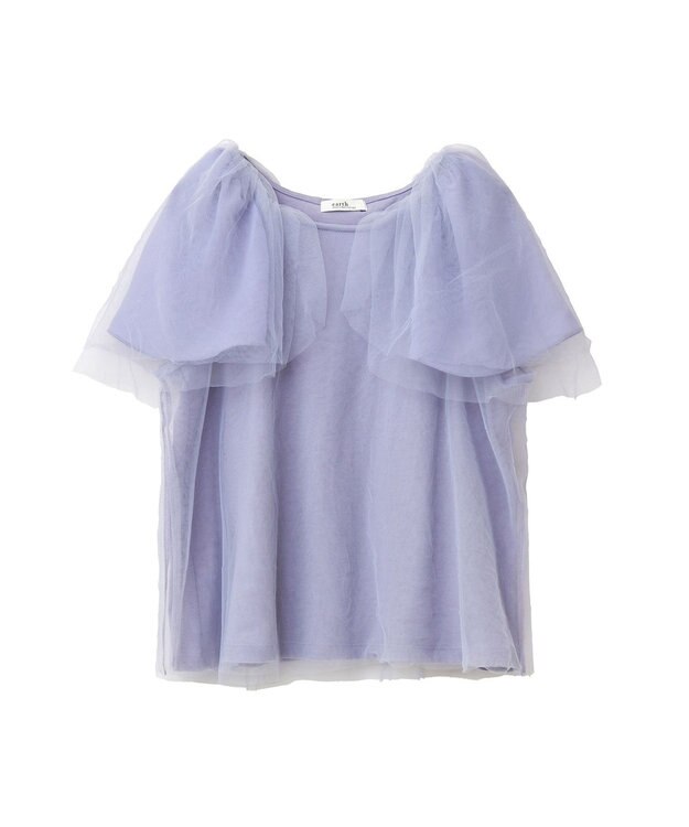 earth music&ecology チュールレイヤードプルオーバー Lavender