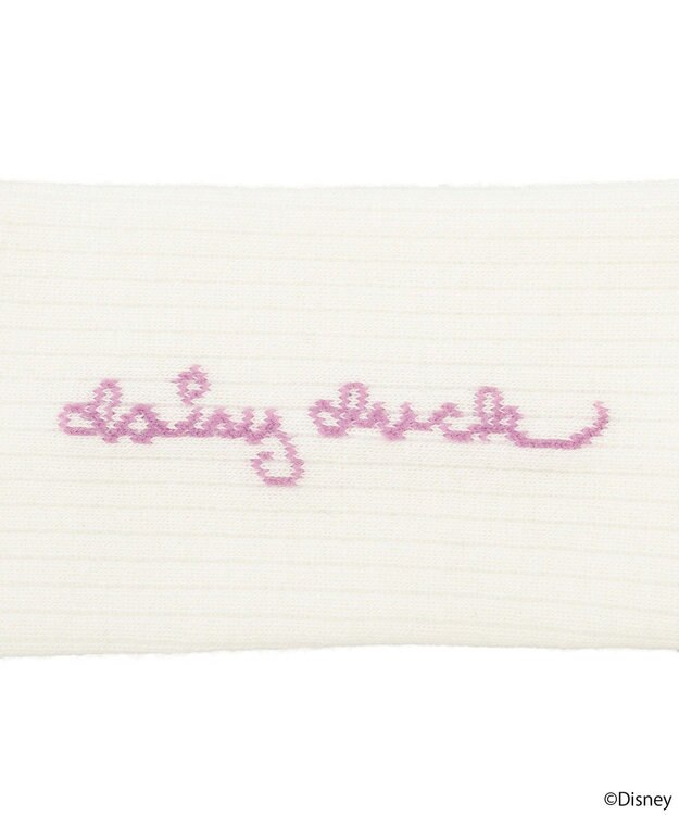 earth music&ecology 【予約】Disney/アソート刺繍入り靴下 ラベンダー