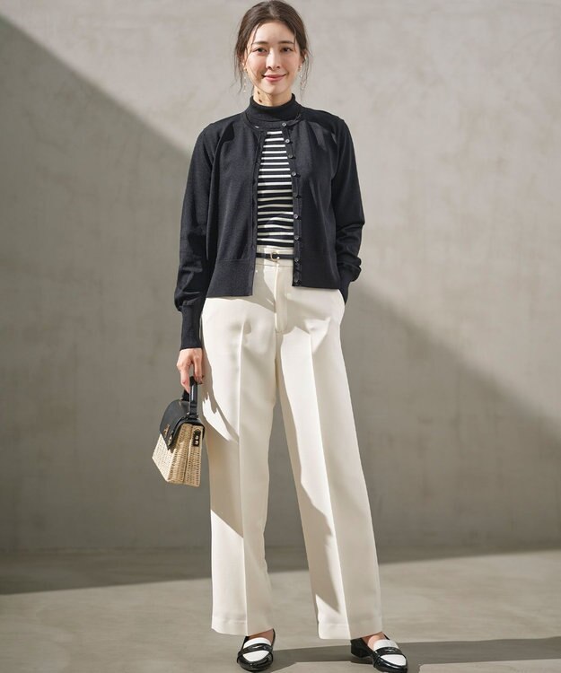 組曲 L 【6色展開・UVケア】モダンタートルニット ボーダー系1