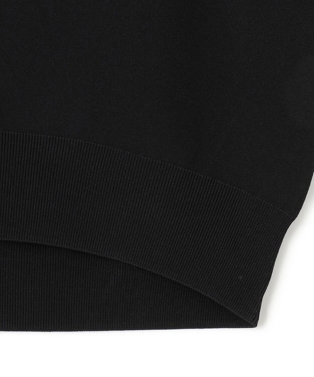 BEIGE， 【洗える】LAURA / ドライタッチバックジップニット Black