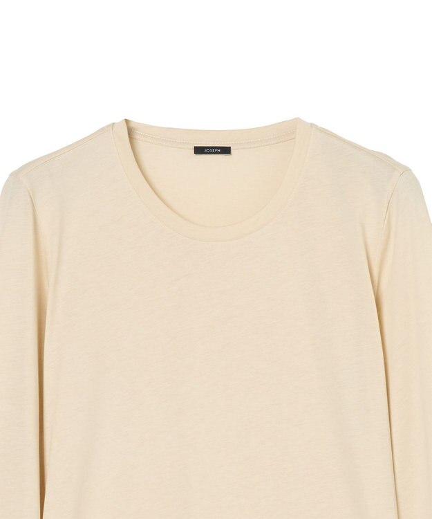 JOSEPH 【洗える】コットンシルク　ロングスリーブティーシャツ Affogato