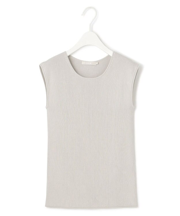 ICB 【UVカット・洗える】 オーガニックコットンリブ ノースリーブニット トープ系