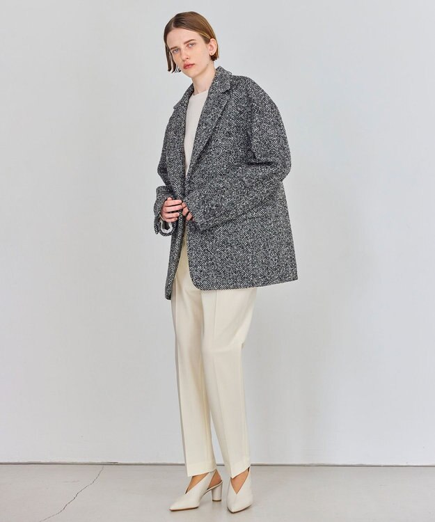 BEIGE， 【VERY 2月号掲載】SOLEIL / オーバーサイズツイードジャケット Monotone