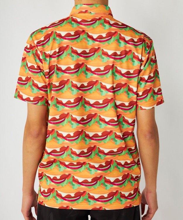 FILA GOLF／marie claire 【Loudmouth】総柄ポロシャツ Burger Mania