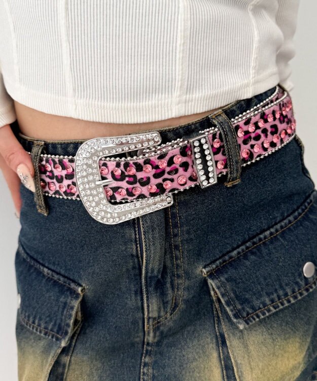 WEGO Lビジューラメシャギーベルト 柄2