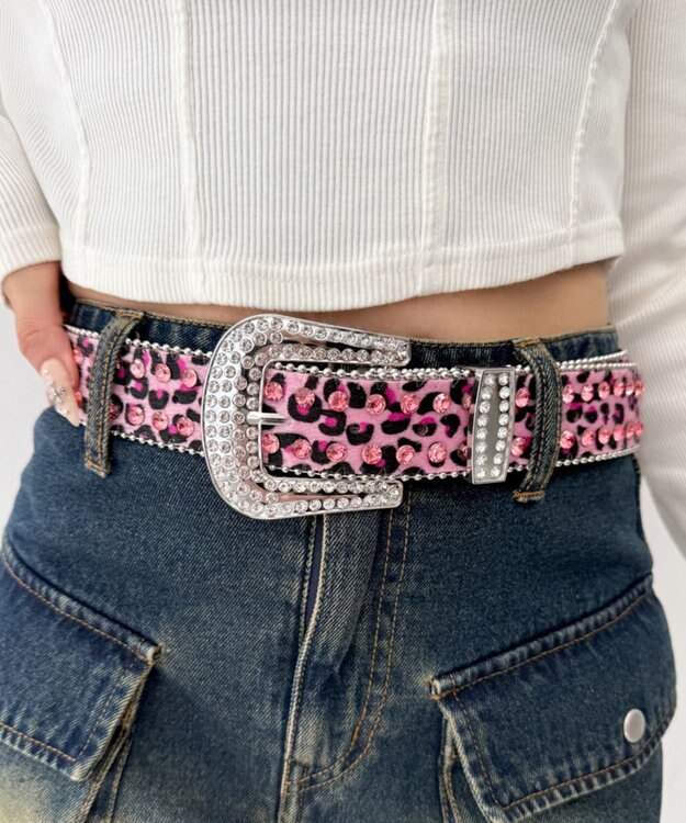 WEGO Lビジューラメシャギーベルト 柄2