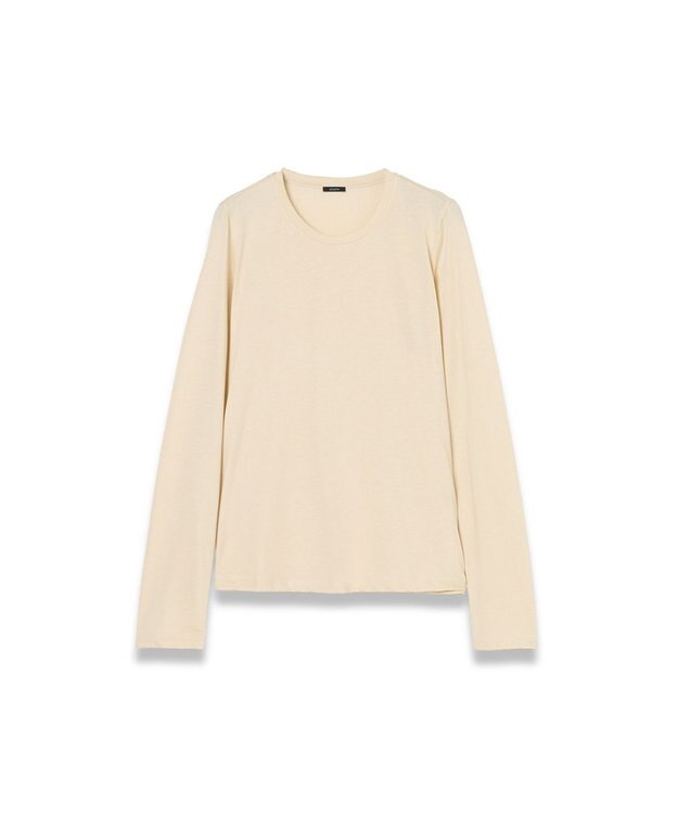 JOSEPH 【洗える】コットンシルク　ロングスリーブティーシャツ Affogato