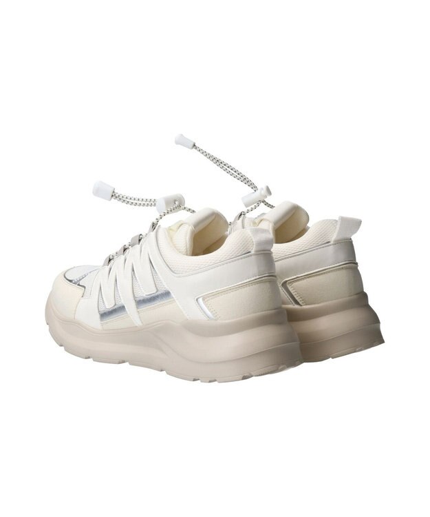 Bridget Birkin 【PARADIS COULEUR】異素材コンビワントーンスニーカー ホワイトコンビ