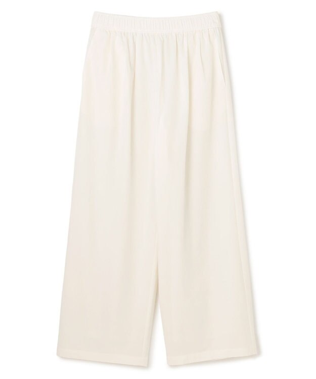 UNFILO 【セットアップ着用可/ウエストゴム】FINE MOVE ギャザーワイドパンツ オフ