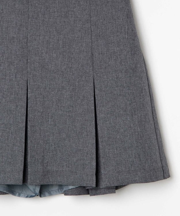 WEGO 【SCHOOLITEM】ベルト付ボックスプリーツスカパン 杢グレー