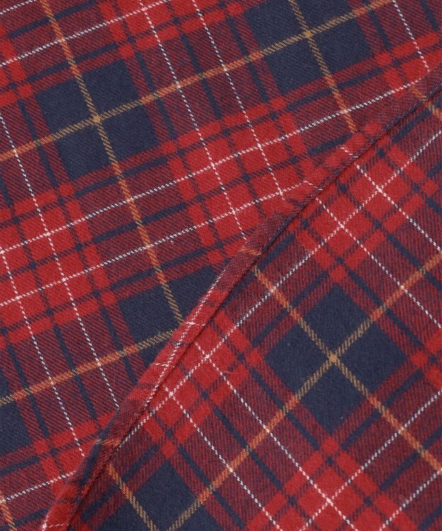 J.PRESS YORK STREET 【UNISEX】フランネル レギュラーカラーシャツ レッド系3