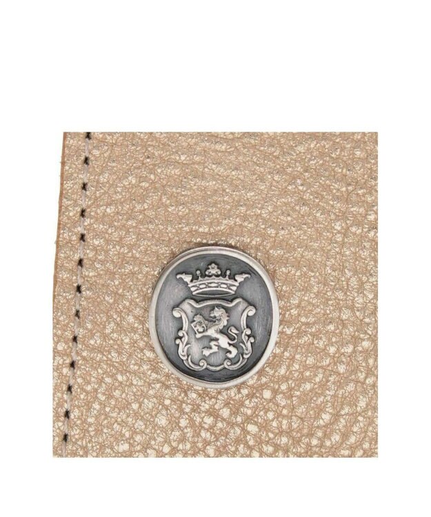 A.D.M.J. 【牛革】メタリックレザー/ガマグチ付ロングウォレット ゴールド