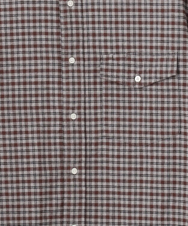 J.PRESS YORK STREET 【UNISEX】フランネル レギュラーカラーシャツ ブラウン系3