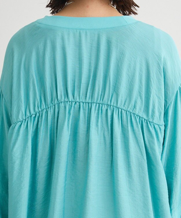 Green Parks リブドッキングシアーシャツ Blue