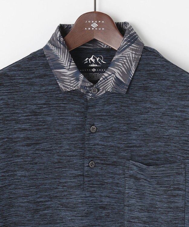 JOSEPH ABBOUD MOUNTAIN 【UNISEX】クールスキンガードポロシャツ ネイビー系