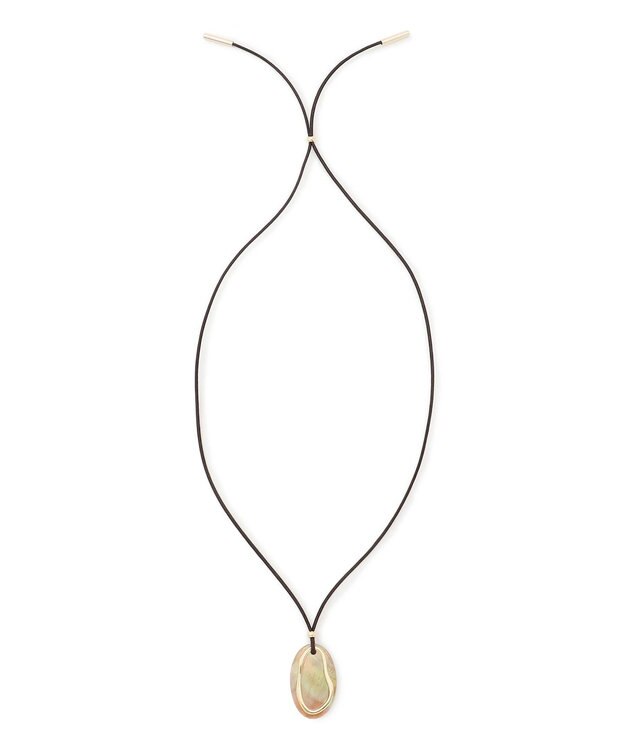 23区 【先行予約】オーバルシェル コンビ ネックレス ダークブラウン系